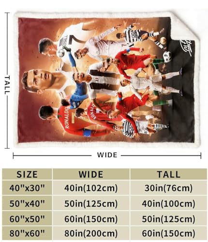 Cristiano Ronaldo Blanket for Kids - Ultra-Soft Throw 50" x 40"