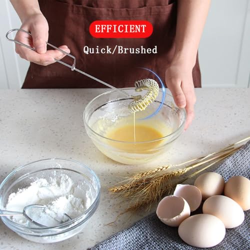 Stainless Steel Egg Whisk Set - 3 Pack Manual Mixer for Cooking