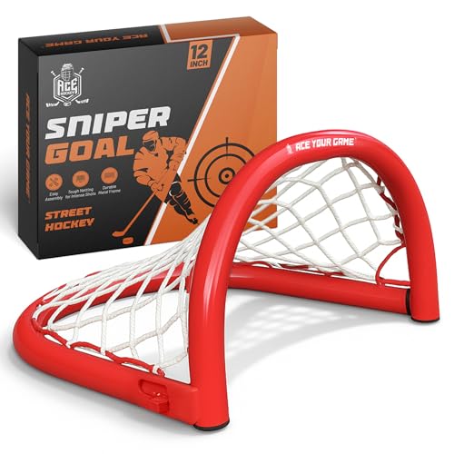 12” Mini Metal Hockey Goal - Portable Shooting Training Target
