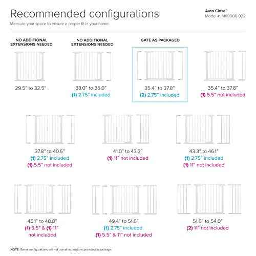 Munchkin¢ç Baby Gate Extension, White, 11", Model MK0081