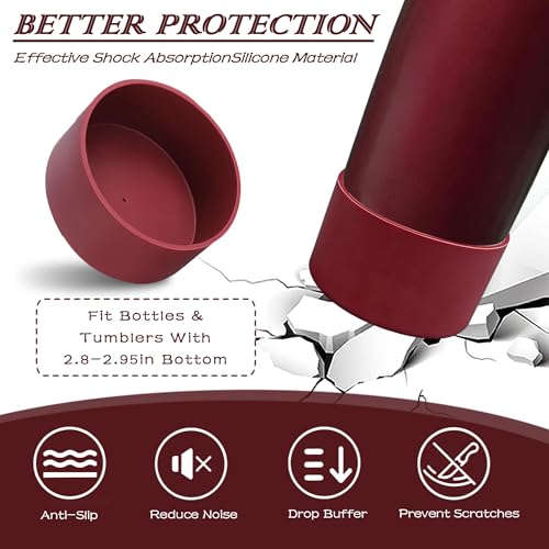 Black Cherry Charm & Silicone Boot Accessories for Owala Sway 30/40oz — Personalized Letter A