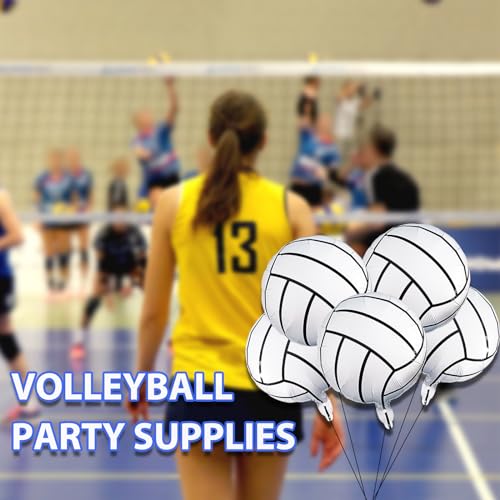 20 Inch Volleyball Pattern Foil Balloons - Set of 10