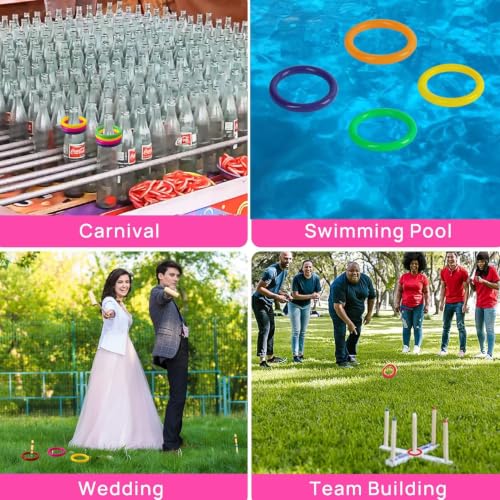 70 Pack 2.1 Inch Plastic Rings - Mixed Colors for Crafts