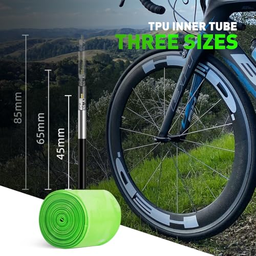 CYCLAMI 2-Pack 700C x 32C-47C TPU Inner Tube with 45mm Presta Valve for Gravel & MTB Bikes