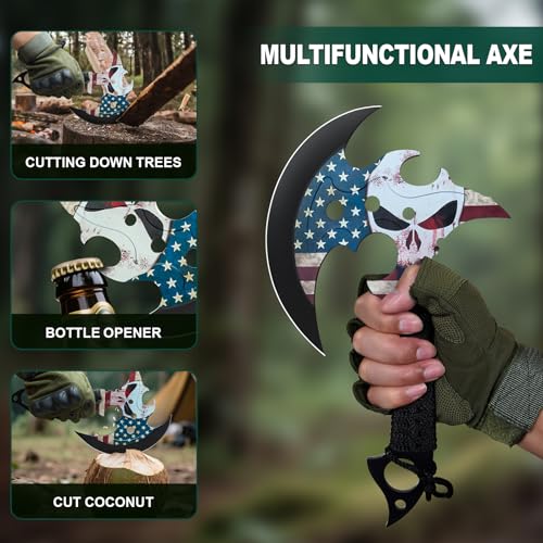 13-Inch Camping Hatchet Axe - Portable Multi-Functional Shock-Absorbing Tool for Camping & Outdoor Survival