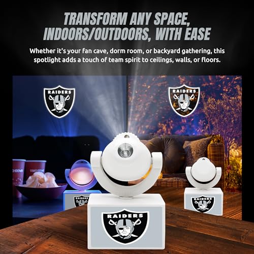 Las Vegas Raiders LED Mini Spotlight Projector - Adjustable & Portable