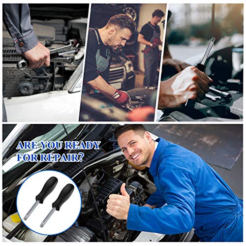 2 Pieces of 1/4 Inches Drive Spinner Handle Socket Driver Handle for Car Repair, Black