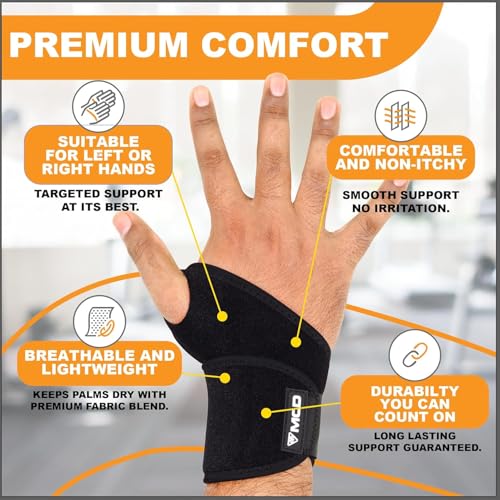 Adjustable Carpal Tunnel Wrist Brace - One Size Black Support