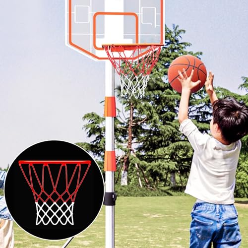 Mini Basketball Nets Replacement - 8 Pcs for 8-10.25" Rims - White Red