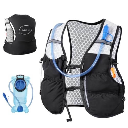 AGPTEK Hydration Running Vest with 2L Bladder — Lightweight Adjustable Hydration Pack for Men & Women