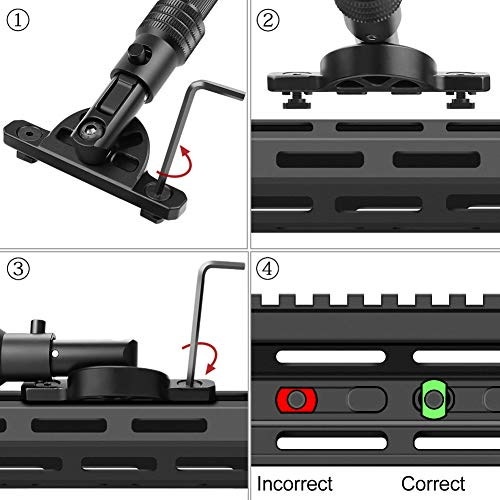 6-9 Inch M-LOK Rifle Bipod - Adjustable Height & Angle, Lightweight