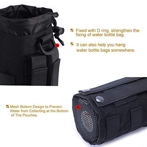 Tactical Water Bottle Holder Pouch - Black, 1 Pack