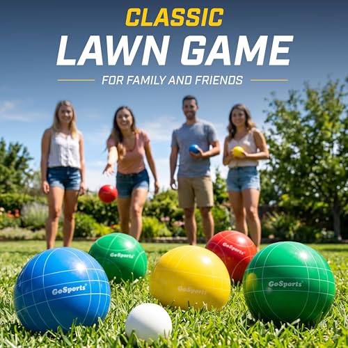 Resin Bocce Ball Set - 90mm Outdoor Game for Lawn Fun