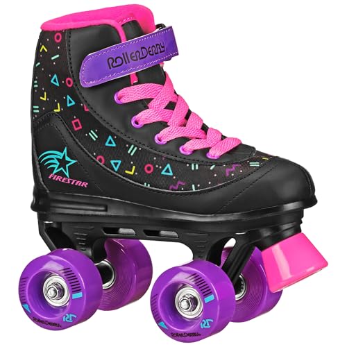 Roller Derby Firestar Youth Quad Roller Skates Midnight Prism for Girls & Boys