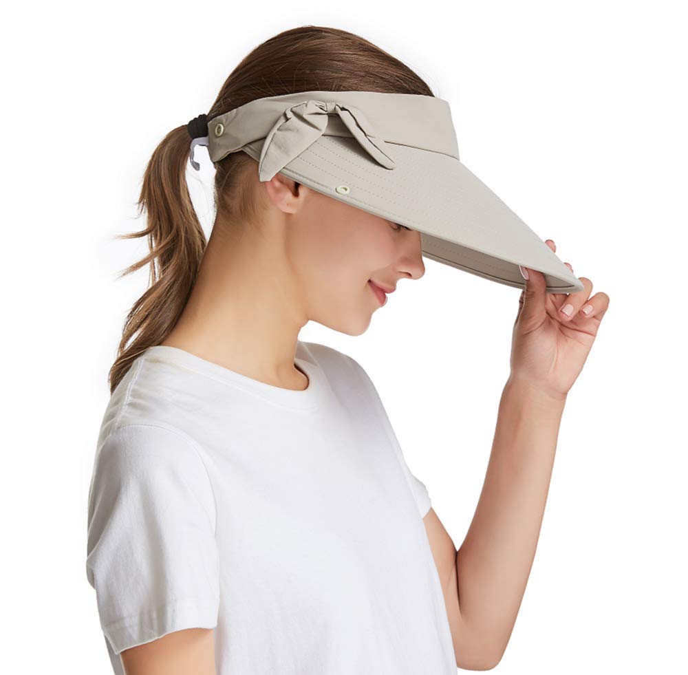 icolor Sun Hats for Women Fishing Hat UPF+50 Detachable Face Mask Neck Flap Visor Wide Brim UV Sun Protection Hiking Hats Khaki