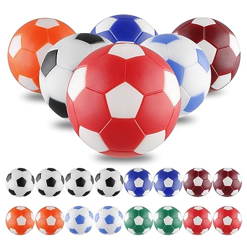 16 Pack 32mm Multicolor Foosball Balls for Table Soccer Replacement - Durable Plastic