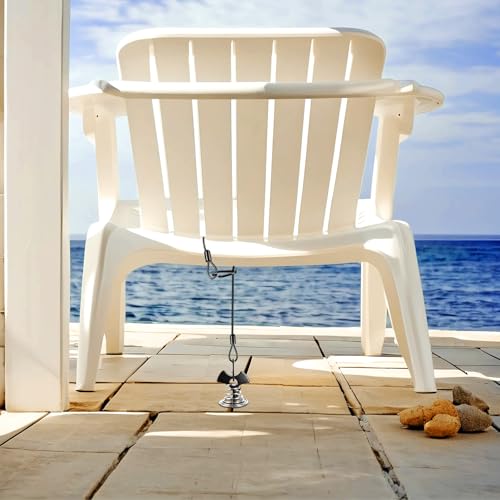 Fishbone Deck Anchor for Furniture - Marine Grade Stainless Steel - Black
