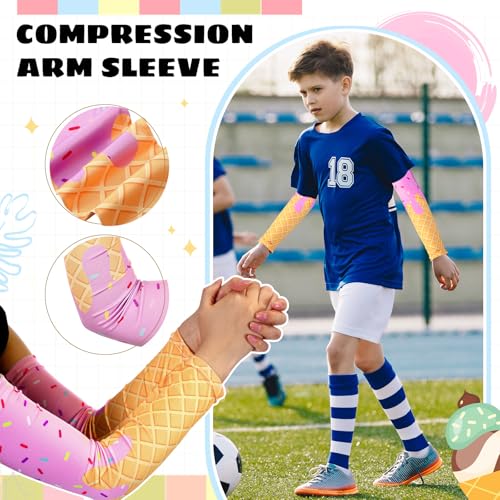 Ice Cream Drip Arm Sleeves - Classic Pink for Ages 13-18