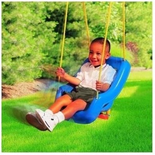 Little Tikes Baby Swing - Portable Hanging Rocker for Indoor/Outdoor Use | Adjustable Straps, Blue, 50 lb Capacity