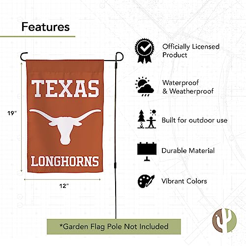 University of Texas Garden Flag - Design C, 12x18 in Double-Sided