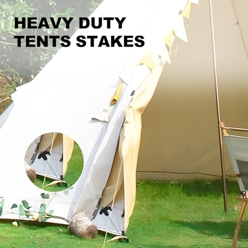 8 Pack Heavy Duty Screw-in Tent Stakes 8 Inch Ground Anchors Camping Accessories