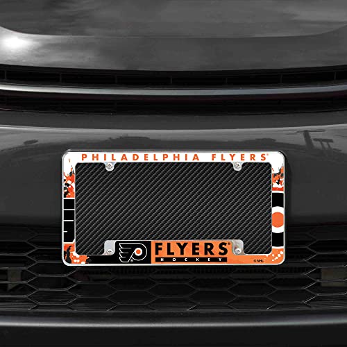 12" x 6" Chrome License Plate Frame - Philadelphia Flyers