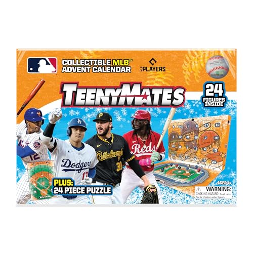 MLB Advent Calendar - 24 TeenyMates Figures, 1 Inch Tall