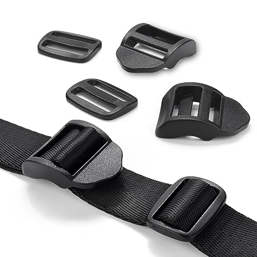 6 Pcs Ladder Lock & Tri-Glide Buckles for 1 Inch Straps
