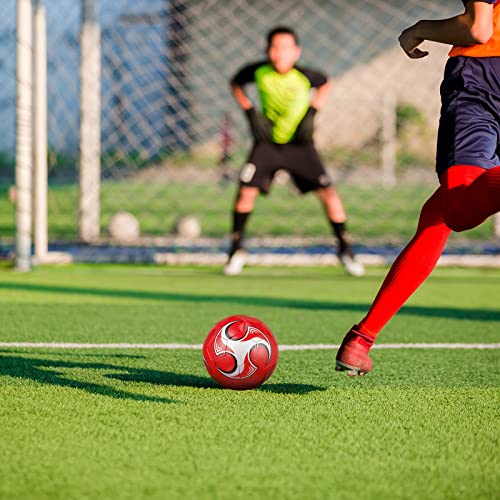 HyDren Size 5 Soccer Balls, 4 Pack with Pump – 8.7in Official Ball, Multicolor