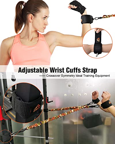 Black Adjustable Padded Ankle Straps for Cable Machine & Workout - ATENTO