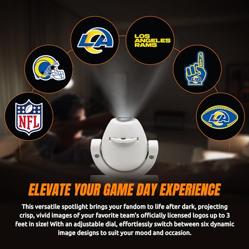 Los Angeles Rams LED Mini Spotlight Projector - Portable & Adjustable