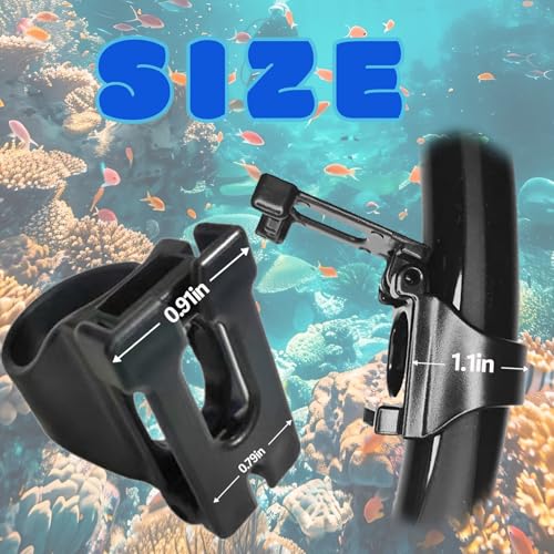 25mm Plastic Snorkel Clips - 2 Pack Quick Release for Dive Mask