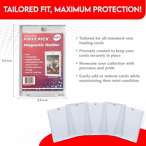 55PT Magnetic Trading Card Holder - UV Protection Hard Plastic Case