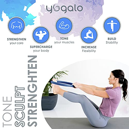 Pilates Ring and Ball Set with Resistance Bands - Blue