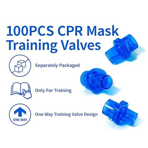 100pcs Mask Training Valves, Training Only, One Way Valve for Training Mask - Separately Packaged