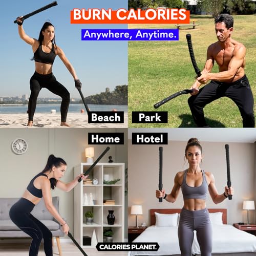 Ropeless Battle Ropes for Full Body HIIT Workouts - Portable & Low-Impact
