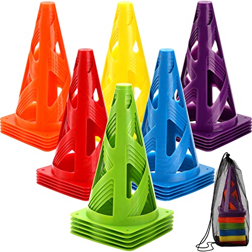 ZEAYEA 30 Pack Agility Sports Cones - 9 Inch Soccer & Training Equipment