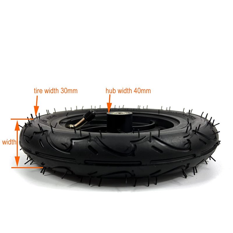 8" Pneumatic Wheel With Inner Tube For Kickscooter Scooter Wheel Size 8x1 1/4 Aluminium Alloy Hub 32mm Width Wheel With Bearings