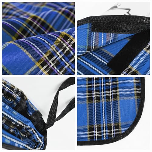 Wind Tour Waterproof Picnic Blanket Set - Foldable Sandproof Outdoor Mat for Camping Beach Park, 59x71 inches, Navy Blue, Includes 2 Mats