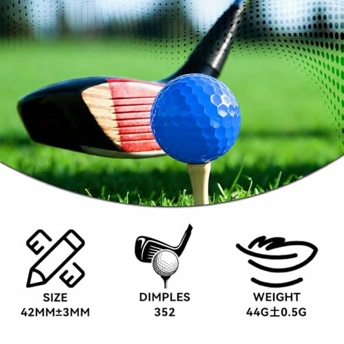 High Visibility Colored Golf Balls - 3 Pack, Blank No Logo