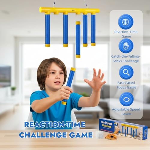 Catch Sticks Game - Adjustable Speed Hand Eye Coordination Toy