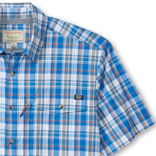 Field & Stream Men's Sunkissed Plaid Line Burner Short Sleeve Fishing Shirt, Large