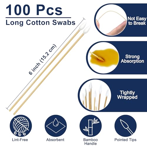 Gun Cleaning Supplies Kit - 600 Patches & 100 Cotton Swabs