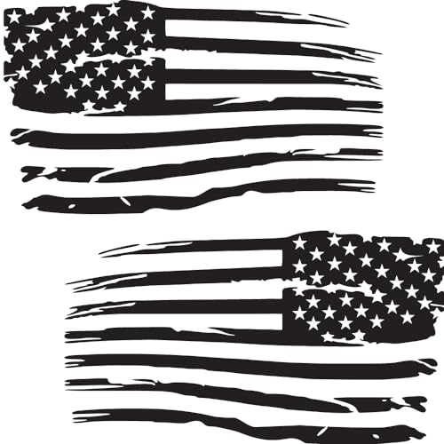 American Flag Vinyl Car Decal - Patriotic Bumper Sticker for Trucks & Hood