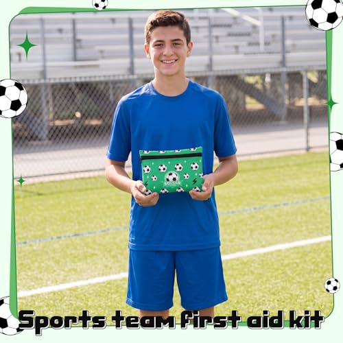 12 Pcs Soccer First Aid Bags - Portable Zipper Pouches for Players & Coaches
