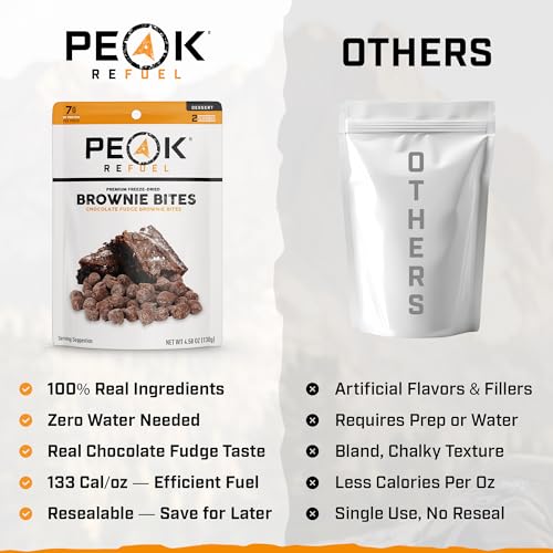 Fudge Brownie Bites - Freeze-Dried Camping Snack, 1 Pouch