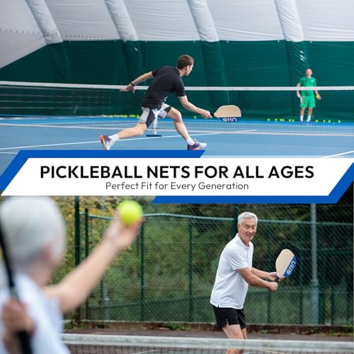 A11N SPORTS 22ft Portable Pickleball Net Set - Blue & White, Regulation Size