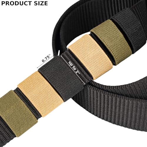 Elastic Belt Keepers - Durable Strap Holders for Duty Belts - Black - 6 Pack