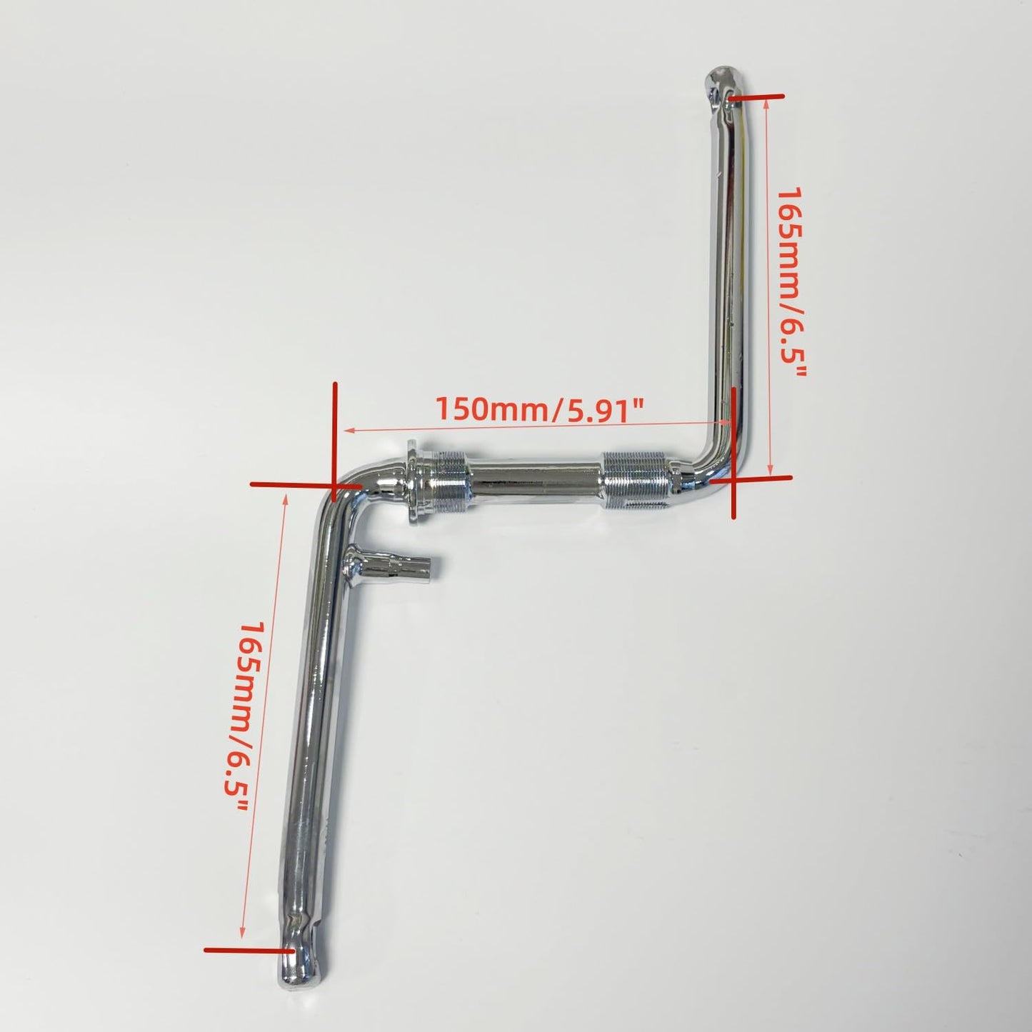 XYAUTO 2” Cup Bike Bottom Wide Pedal Crank Kit 44T Sprocket 165mm Crank Arm, One-Piece Bicycle Crank Kit for Bicycle/Motorized Bicycle (Silver)