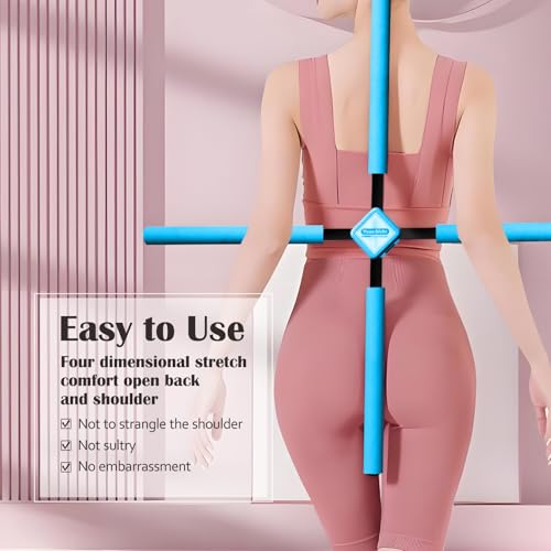 Posture Corrector Yoga Stick - Portable Back Straightener - Blue
